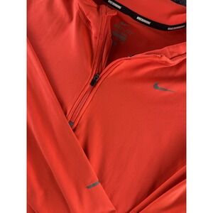 Nike Running Dri Fit Half Zip Pullover XL Red Long Sleeve Training Top